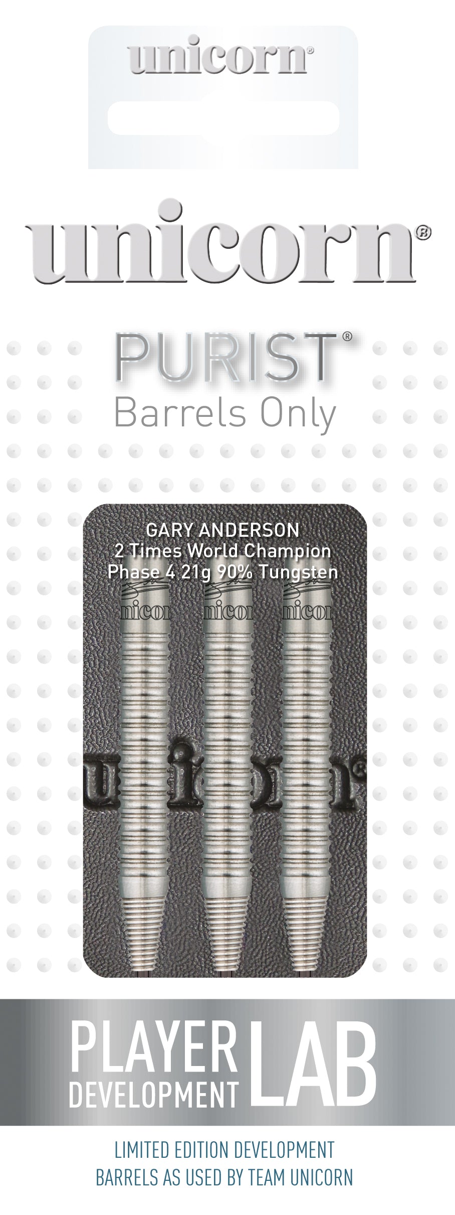 Unicorn Phase 4 Gary Anderson Purist Steel Barrel